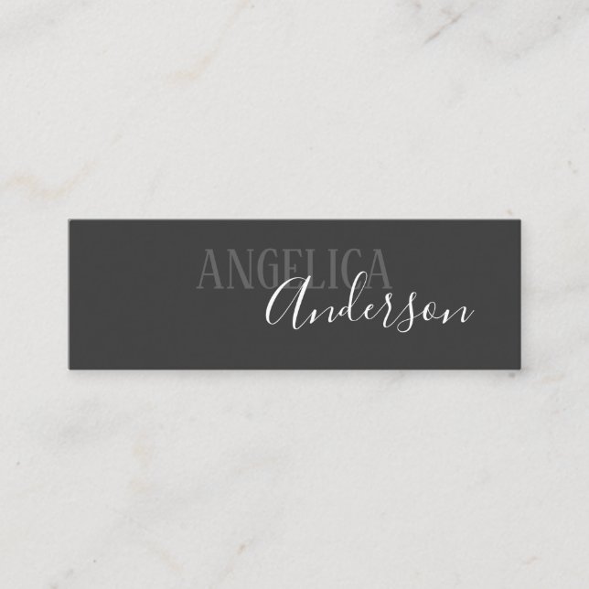 Professionally Stylish Mini Business Card (Front)