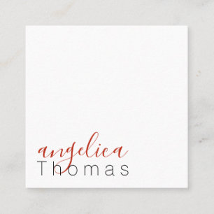 Professionally Stylish (Red) Square Business Card