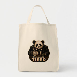 Professionally Tired Panda Coffee Lover Tote Bag