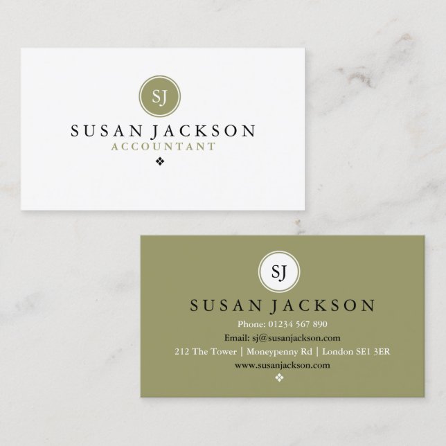 Professional's Upmarket Business Card (Front/Back)