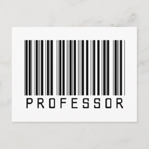 Professor Bar Code Postcard