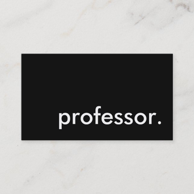 professor. business card (Front)