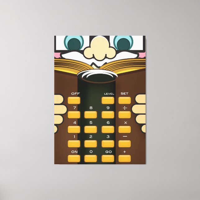 Professor Calculator Canvas Print (Front)