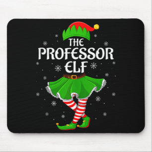 Professor Elf Christmas Family Girls Women Elf Squ Mouse Pad