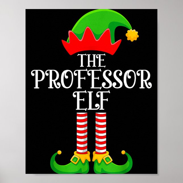 Professor Elf Christmas Family Matching Funny Love Poster (Front)