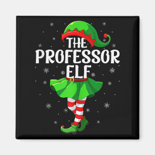 Professor Elf Christmas Girls Women Elf Squad Xmas Magnet