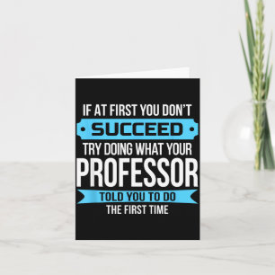 Professor Funny Appreciation Gift  Card