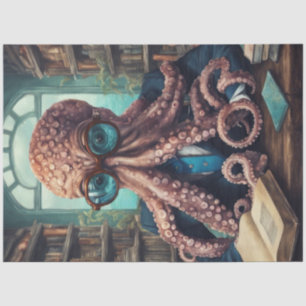 Professor Inkwell the Dapper Octopus Decoupage Tissue Paper
