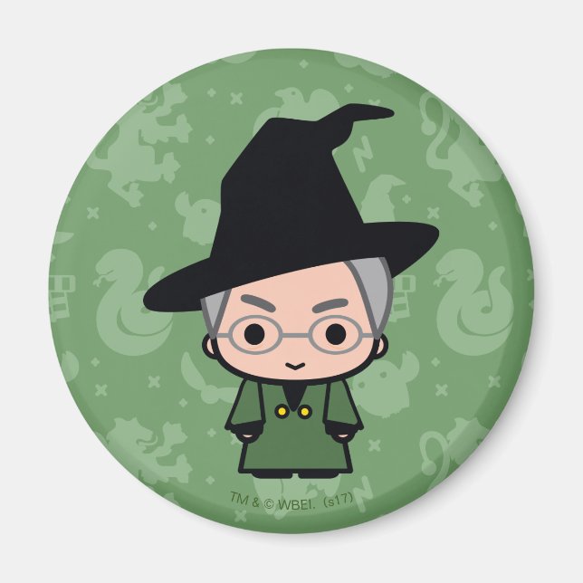 Professor McGonagall Cartoon Character Art Magnet (Front)