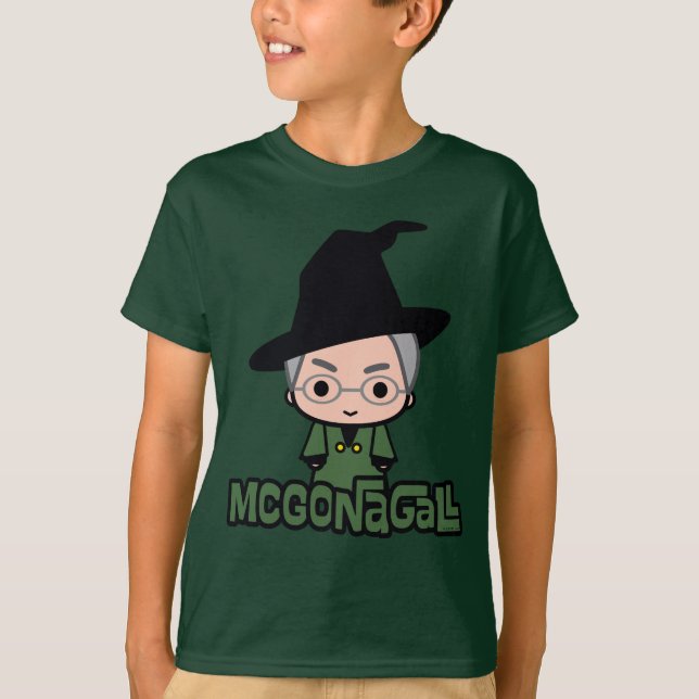 Professor McGonagall Cartoon Character Art T-Shirt (Front)