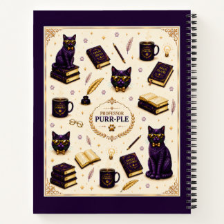 Professor Purr-Ple™ Spiral Notebook