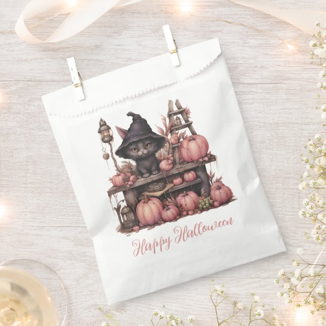 Professor Salem Black Cat Witch Happy Halloween Favour Bags (Clipped)
