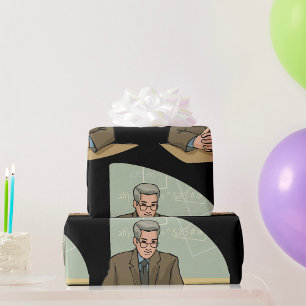 Professor Scholar Male Educator Teacher Wrapping Paper