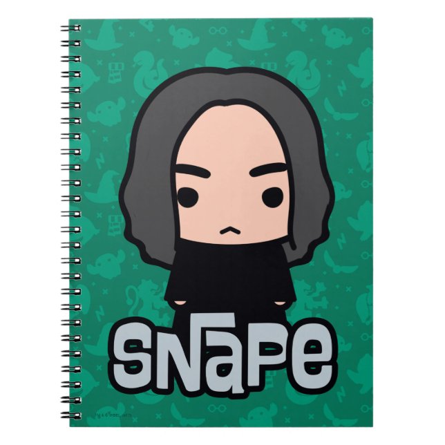 Professor Snape Cartoon Character Art Spiral Notebook (Front)