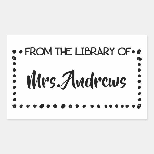 Professor Teacher Art Property Classroom Art Stude Rectangular Sticker (Front)