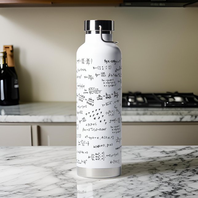 Professor Teacher Mathematic Science Equations Water Bottle (Professor Teacher Mathematic Science Equations Water Bottle Marble Kitchen Top)