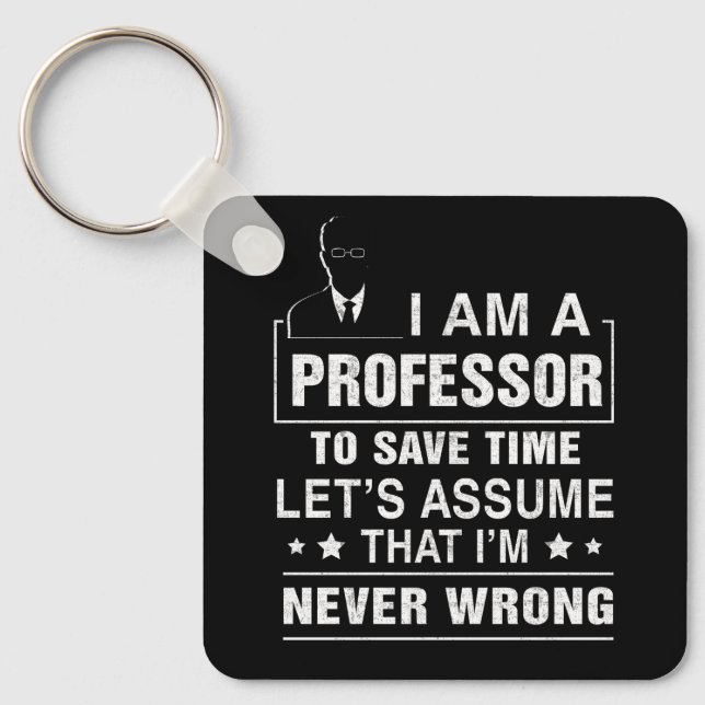 Professor To Save Time School College Math Friends Key Ring (Front)