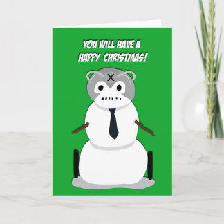 Professor X-Mas Green Holiday Card