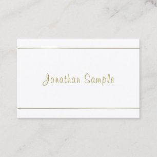 Proffesional Design Gold Script Calligraphy Modern Business Card