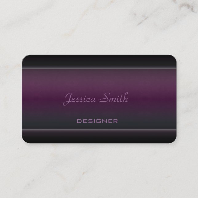 Proffesional elegant modern velvet business card (Front)