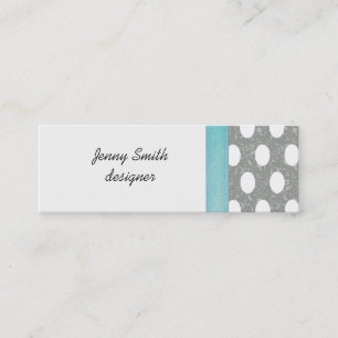 Proffesional elegant polka dots mini business card