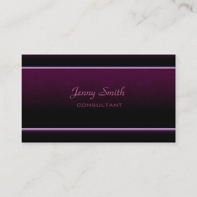 Proffesional elegant velvet look business card (Front)