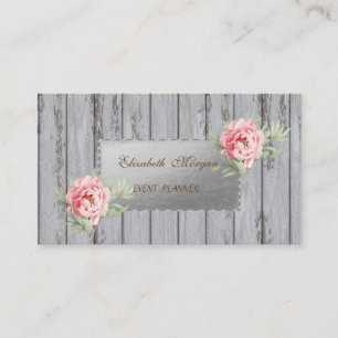 Proffesional Elegant Wood Texture ,Flowers Business Card