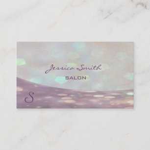 Proffesional glamourous elegant bokeh monogram business card