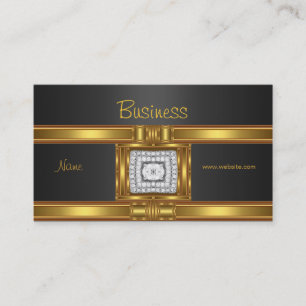 Profile Business Card Gold on Black Diamond Jewel