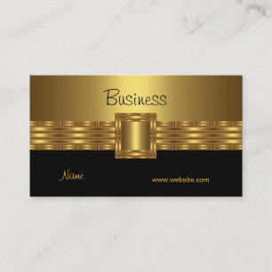 Profile Business Card Gold on Gold Black