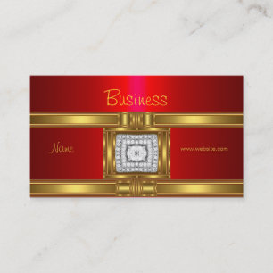 Profile Business Card Gold on red Diamond Jewel