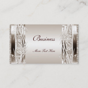 Profile Business Card Sepia Floral