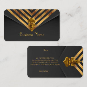 Profile Business Gold Black Velvet Stripe Business Card