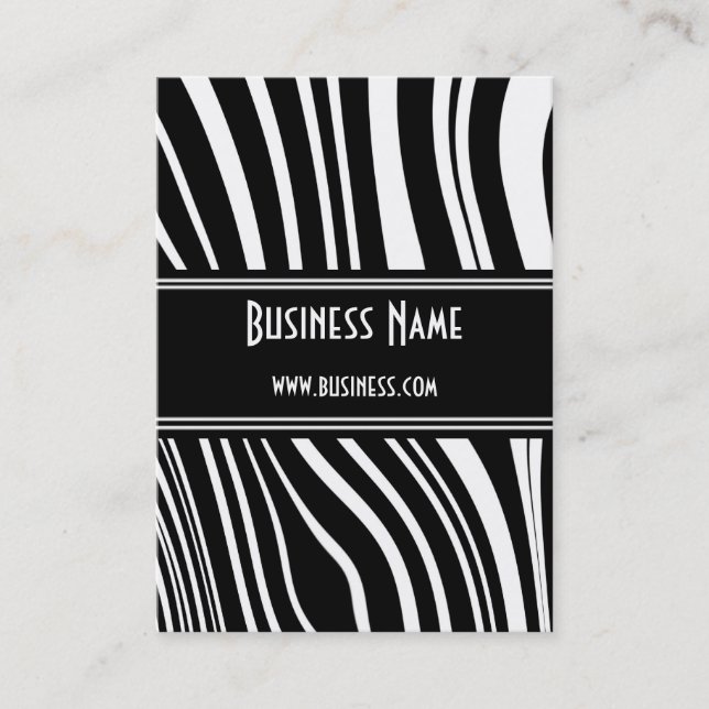Profile Card Black & White Style Zebra Twist (2) (Front)
