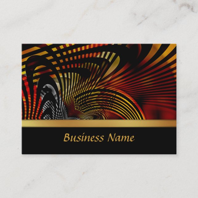 Profile Card Business Abstract Red Gold Design 2 (Front)
