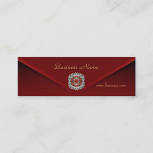 Profile Card Business Rich Red Velvet Diamond