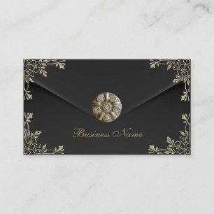 Profile Card Business Sepia Black Velvet Jewel