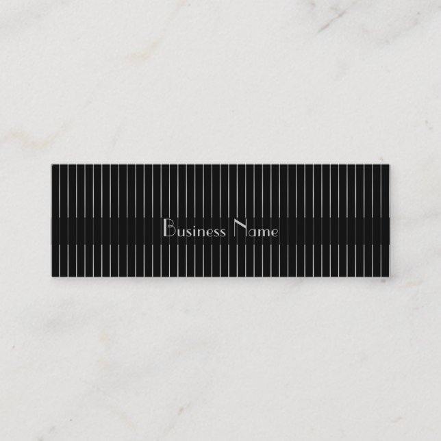 Profile Card Business Silver Black Stripe (Front)