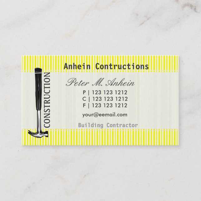 Profile Card Carpenter Built (Front)