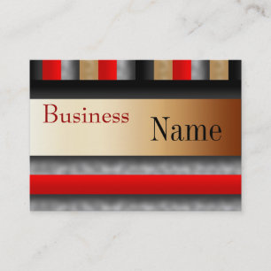 Profile Card Stripe Red Metal Look Gold 3