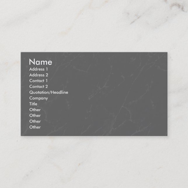 Profile Card Template - Grey Marble Texture (Front)