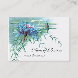 Profile Card Vintage Blue Water Lily