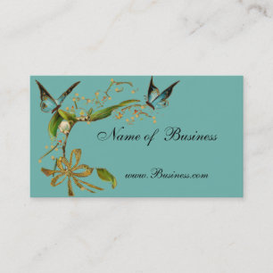 Profile Card Vintage Butterflies Teal