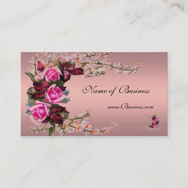 Profile Card Vintage Musk Pink Roses 2 (Front)