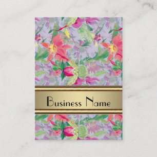 Profile Card Vintage Print Floral