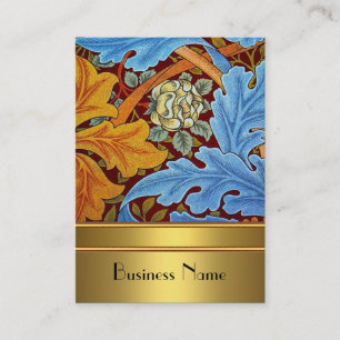 Profile Card Vintage Print William Morris Gold 2