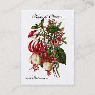 Profile Card Vintage Red Floral