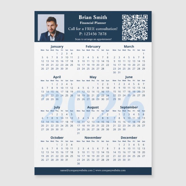 Profile Financial Planner 2026 Calendar Magnet (Front)