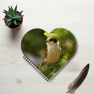 Profile of a Cute Grey Jay / Whiskeyjack Notebook