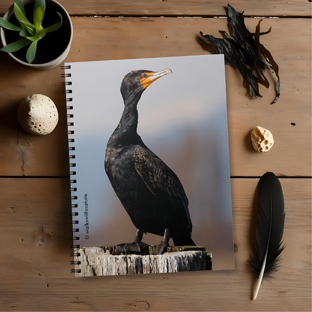 Profile of a Double-Crested Cormorant Spiral Notebook (Profile of a Double-Crested Cormorant Journal Cover Photo)